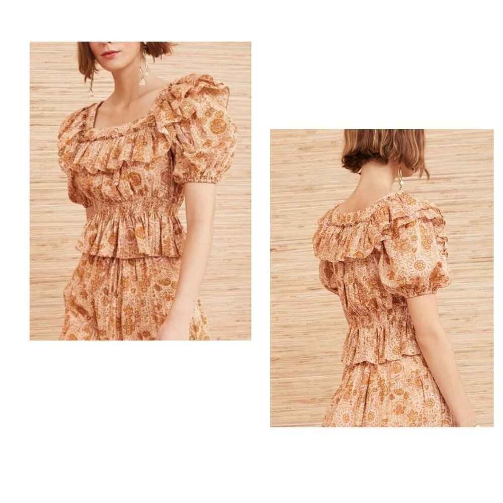 Ulla Johnson Warner Blouse In Meadow Size‎ 4, New with tag